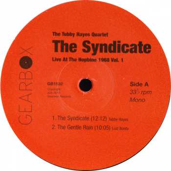 LP Tubby Hayes Quartet: The Syndicate: Live At The Hopbine 1968 Vol.1 LTD