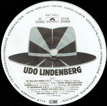 LP Udo Lindenberg: Ich Will Dich Haben