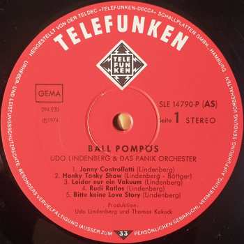 CD Udo Lindenberg Und Das Panikorchester: Ball Pompös