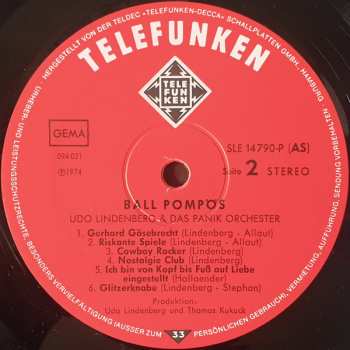 CD Udo Lindenberg Und Das Panikorchester: Ball Pompös