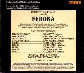 2CD/Box Set José Carreras: Fedora