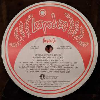 LP Uncle Walt's Band: An American In Texas