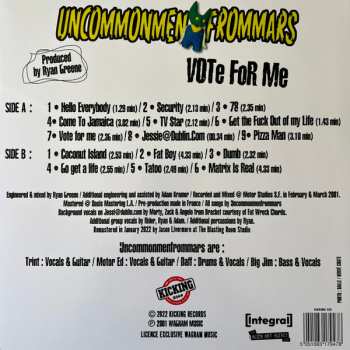 LP Uncommonmenfrommars: Vote For Me CLR