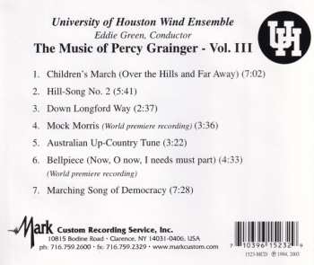 CD University Of Houston Wind Ensemble: The Music Of Percy Grainger - Vol. III