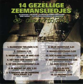 CD Unknown Artist: 14 Gezellige Zeemansliedjes