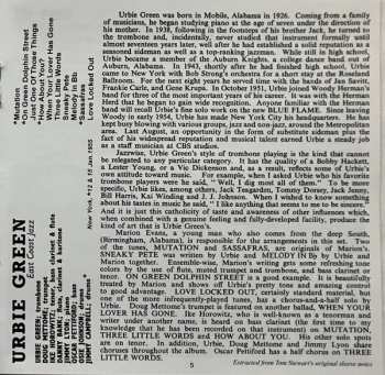 2CD Urbie Green: Five Classic Albums: All About Urbie Green And His Big Band / Blues And Other Shades Of Green / Urbie Green And His Band / Urbie Green Septet / Urbie: East Coast Jazz