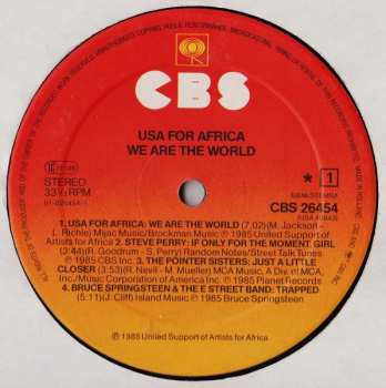 LP USA For Africa: We Are The World