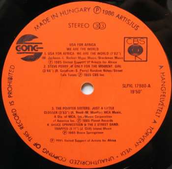 LP USA For Africa: We Are The World