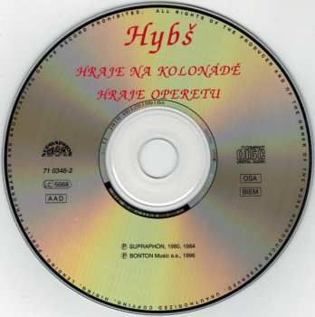 CD Václav Hybš: Hybš Hraje Na Kolonádě / Hraje Opertetu