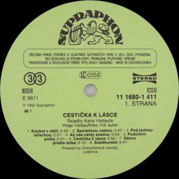 LP Valdaufinka: Cestička k Lásce (Skladby Karla Valdaufa)