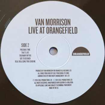 2LP Van Morrison: Live At Orangefield: Be Just And Fear Not