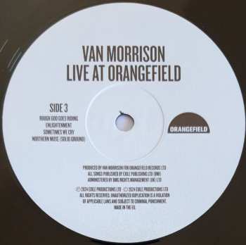 2LP Van Morrison: Live At Orangefield: Be Just And Fear Not