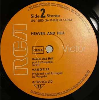 LP Vangelis: Heaven And Hell