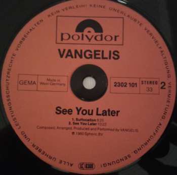 LP Vangelis: See You Later