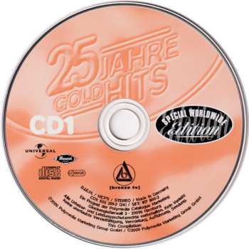 2CD Various: 25 Jahre Gold Hits - Special Worldwide Edition