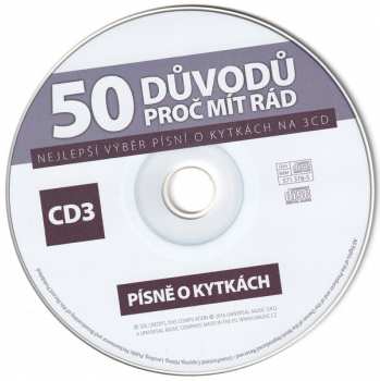 3CD Various: 50 Důvodů Proč Mít Rád Písně O Kytkách