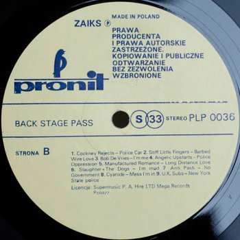 LP Various: Back-Stage Pass