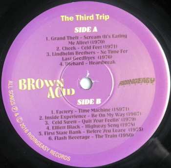 LP Various: Brown Acid: The Third Trip (Heavy Rock From The Underground Comedown)