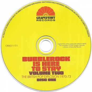 3CD/Box Set Various: Bubblerock Is Here To Stay Volume Two - The British Pop Explosion 1970-73