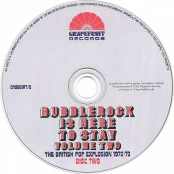 3CD/Box Set Various: Bubblerock Is Here To Stay Volume Two - The British Pop Explosion 1970-73