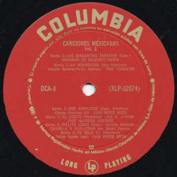 LP Various: Canciones Mexicanas Vol. 1