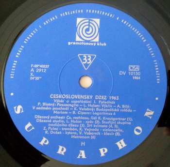 LP Various: Československý Džez 1963
