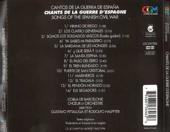 CD Various: Cantos De La Guerra De España = Chants De La Guerre D'Espagne = Songs Of The Spanish Civil War
