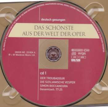 2CD Various: Das Schönste Aus Der Welt Der Oper | Der Troubadour, Simon Boccanegra, Die Sizilianische Vesper U. V. A. DIGI