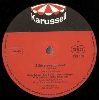 LP Various: Der Bettelstudent / Schwarzwaldmädel