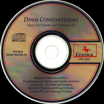 CD Various: Dinos Constantinides, Music For Soloists and Orchestra III