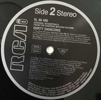 LP Various: Dirty Dancing (Original Soundtrack From The Vestron Motion Picture)