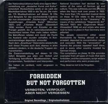 10CD/Box Set Various: Forbidden But Not Forgotten = Verboten, Verfolgt, Aber Nicht Vergessen (Forbidden Music During The Third Reich)