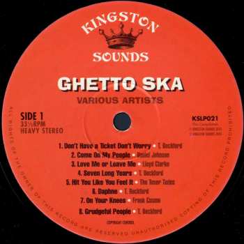LP Various: Ghetto Ska - From The Vaults Of Wirl & Federal Studios