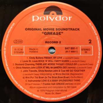 2LP Various: Grease (The Original Movie Soundtrack)