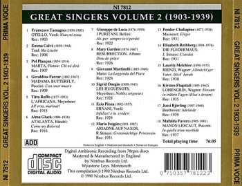 CD Various: Great Singers Volume 2 (1903-1939)