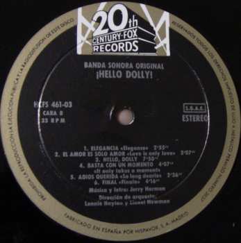 LP Various: Hello Dolly! (Original Motion Picture Soundtrack Album)