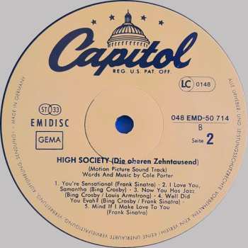 LP Various: High Society (Die Oberen Zehntausend) (Motion Picture Soundtrack)