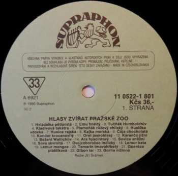 LP Various: Hlasy Zvířat Pražské Zoo