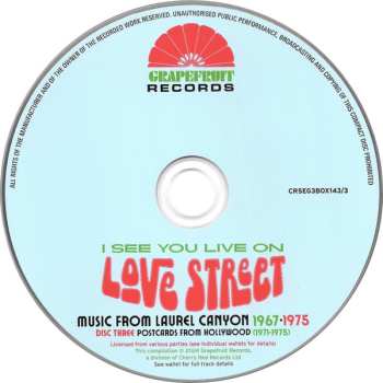 3CD/Box Set Various: I See You Live On Love Street (Music From Laurel Canyon 1967-1975)