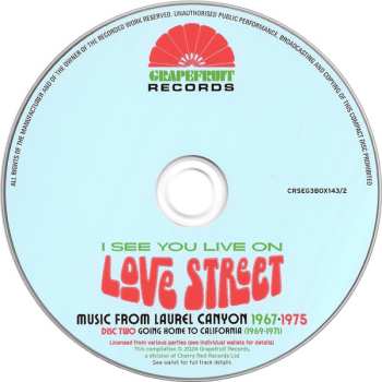 3CD/Box Set Various: I See You Live On Love Street (Music From Laurel Canyon 1967-1975)