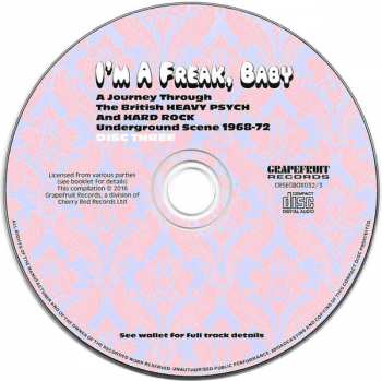 3CD/Box Set Various: I'm A Freak, Baby... A Journey Through The British Heavy Psych And Hard Rock Underground Scene 1968-72