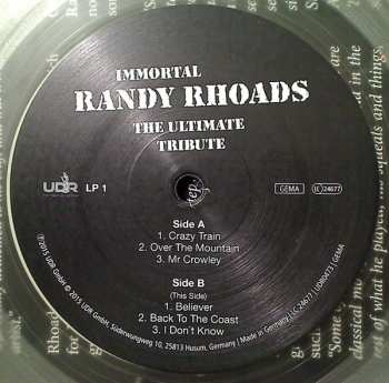 2LP Various: Immortal Randy Rhoads [The Ultimate Tribute]