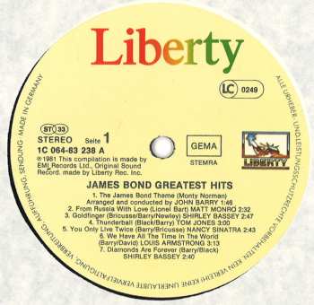 LP Various: James Bond Greatest Hits