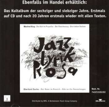 CD Various: Jazz - Lyrik - Prosa