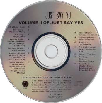 CD Various: Just Say Yo (Volume 2 Of Just Say Yes)