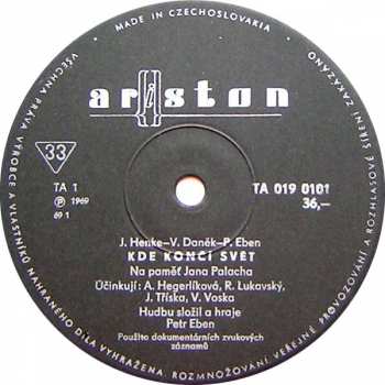 LP Various: Kde Končí Svět (Na Paměť Jana Palacha)