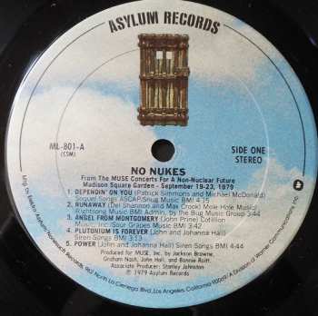 3LP Various: No Nukes - From The Muse Concerts For A Non-Nuclear Future - Madison Square Garden - September 19-23, 1979