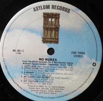 3LP Various: No Nukes - From The Muse Concerts For A Non-Nuclear Future - Madison Square Garden - September 19-23, 1979