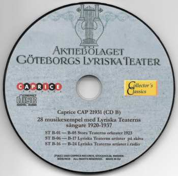 3CD Various: Operans Motiga Väg Till Storan - Göteborgs Lyriska Teater 100 År