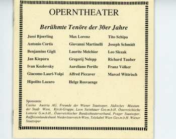 Album Various: Operntheater (Berühmte Tenöre Der 30er Jahre)